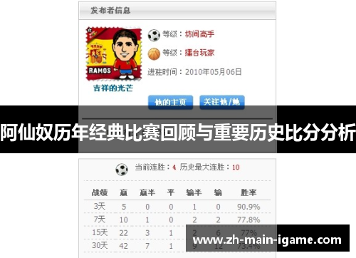 阿仙奴历年经典比赛回顾与重要历史比分分析 阿仙奴历年经典比赛回顾与重要历史比分分析